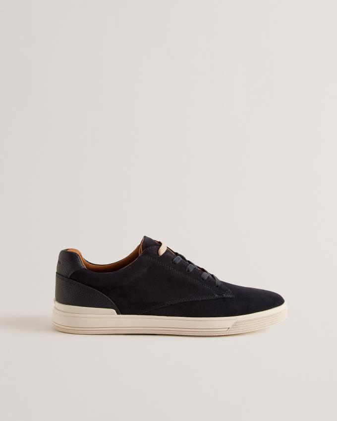 Basket Ted Baker Textured Leather Low Top Bleu Marine Homme | ZQW-37268489